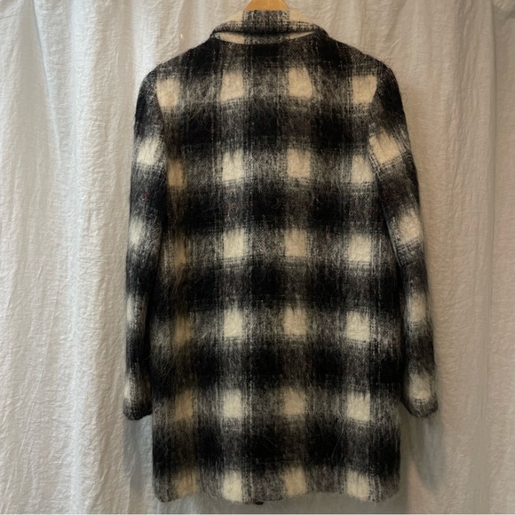 Theory Plaid Print Wool Coat - Picture 3 of 5